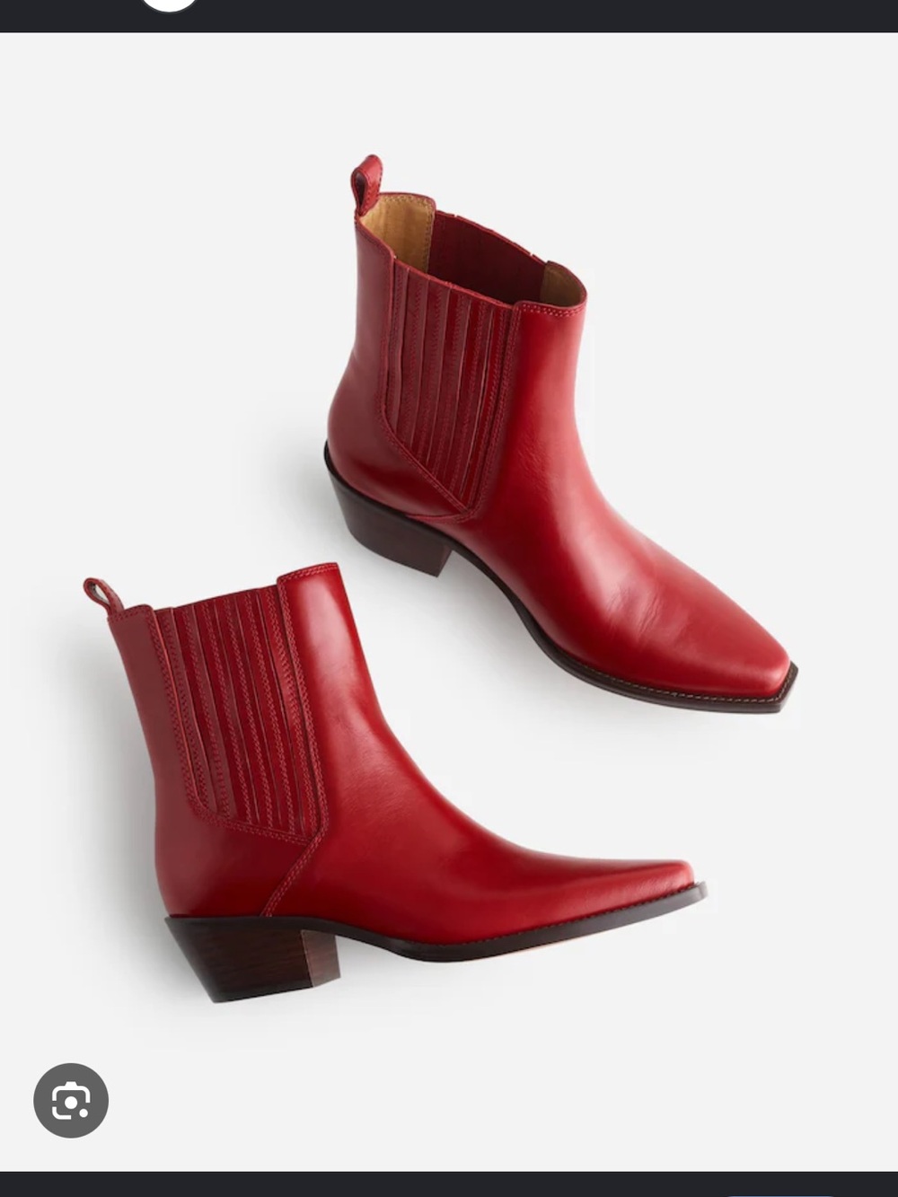 Madewell Ingrid boot red leather size 8.5